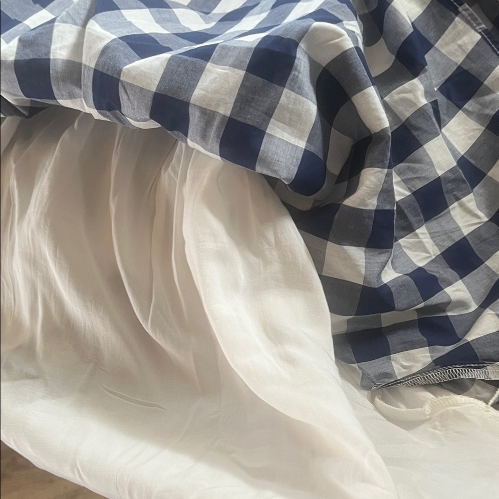 J. Crew Navy and White Plaid Long Sleeve Dress - Picture 5 of 5